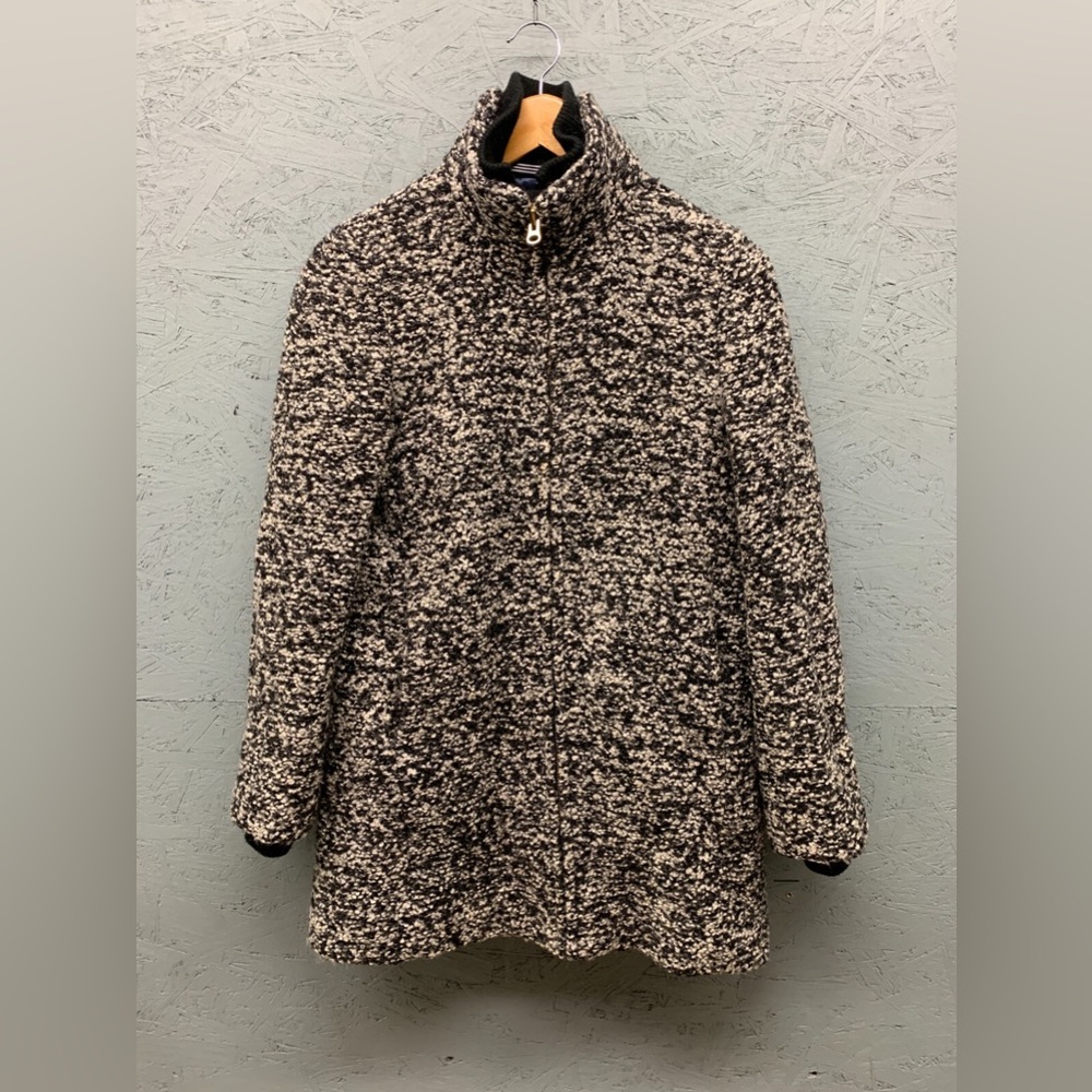 J. Crew Black and White Teddy Jacket Size 2